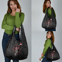 Singapore National Flag Day Grocery Bag Lion Tiger Coat Of Arms Grunge Graffiti