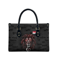 Singapore National Flag Day Leather Bag Lion Tiger Coat Of Arms Grunge Graffiti