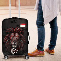 Singapore National Flag Day Luggage Cover Lion Tiger Coat Of Arms Grunge Graffiti