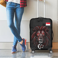 Singapore National Flag Day Luggage Cover Lion Tiger Coat Of Arms Grunge Graffiti