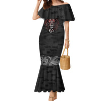 Singapore National Flag Day Mermaid Dress Lion Tiger Coat Of Arms Grunge Graffiti