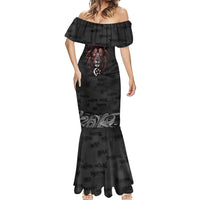 Singapore National Flag Day Mermaid Dress Lion Tiger Coat Of Arms Grunge Graffiti