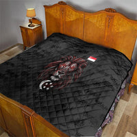 Singapore National Flag Day Quilt Lion Tiger Coat Of Arms Grunge Graffiti