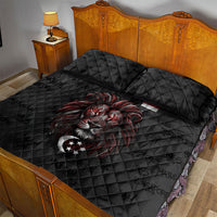 Singapore National Flag Day Quilt Bed Set Lion Tiger Coat Of Arms Grunge Graffiti