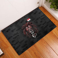 Singapore National Flag Day Rubber Doormat Lion Tiger Coat Of Arms Grunge Graffiti