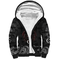 Singapore National Flag Day Sherpa Hoodie Lion Tiger Coat Of Arms Grunge Graffiti