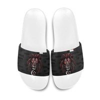 Singapore National Flag Day Slide Sandals Lion Tiger Coat Of Arms Grunge Graffiti
