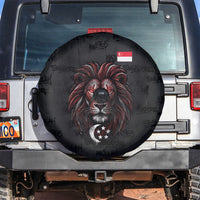 Singapore National Flag Day Spare Tire Cover Lion Tiger Coat Of Arms Grunge Graffiti
