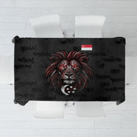 Singapore National Flag Day Tablecloth Lion Tiger Coat Of Arms Grunge Graffiti