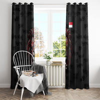 Singapore National Flag Day Window Curtain Lion Tiger Coat Of Arms Grunge Graffiti