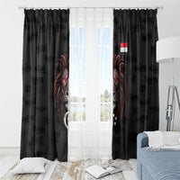 Singapore National Flag Day Window Curtain Lion Tiger Coat Of Arms Grunge Graffiti