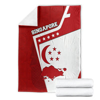 Singapore Merlion Blanket National Flag Day Patriotic Crescent Moon And Stars
