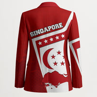 Singapore Merlion Blazer National Flag Day Patriotic Crescent Moon And Stars