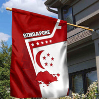 Singapore Merlion Garden Flag National Flag Day Patriotic Crescent Moon And Stars