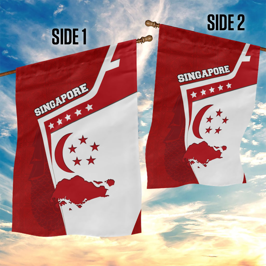 Singapore Merlion Garden Flag National Flag Day Patriotic Crescent Moon And Stars
