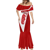 Singapore Merlion Mermaid Dress National Flag Day Patriotic Crescent Moon And Stars