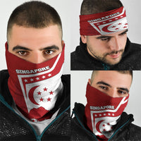 Singapore Merlion Neck Gaiter National Flag Day Patriotic Crescent Moon And Stars