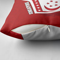 Singapore Merlion Pillow Cover National Flag Day Patriotic Crescent Moon And Stars