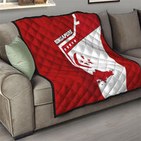 Singapore Merlion Quilt National Flag Day Patriotic Crescent Moon And Stars