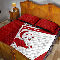 Singapore Merlion Quilt Bed Set National Flag Day Patriotic Crescent Moon And Stars
