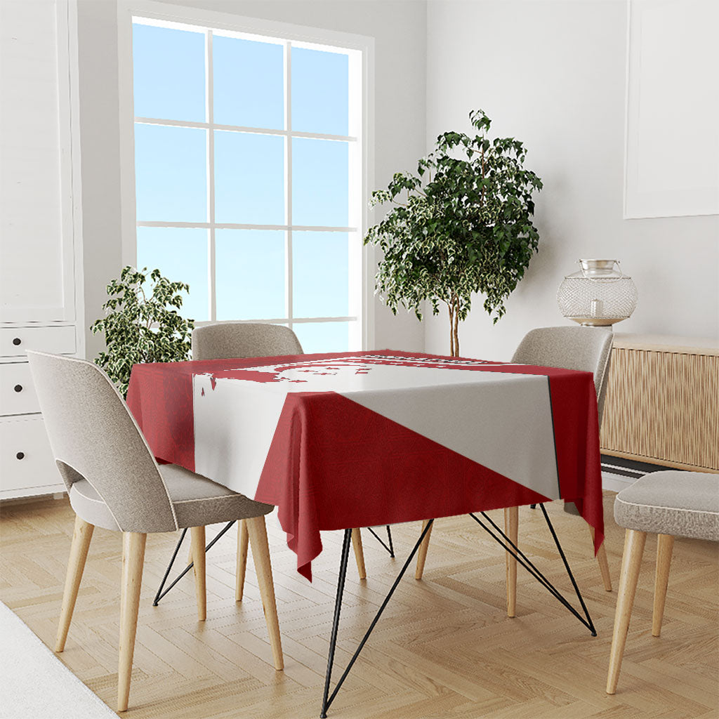 Singapore Merlion Tablecloth National Flag Day Patriotic Crescent Moon And Stars
