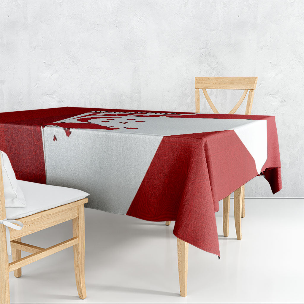 Singapore Merlion Tablecloth National Flag Day Patriotic Crescent Moon And Stars