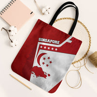 Singapore Merlion Tote Bag National Flag Day Patriotic Crescent Moon And Stars