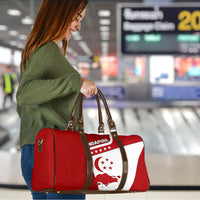 Singapore Merlion Travel Bag National Flag Day Patriotic Crescent Moon And Stars
