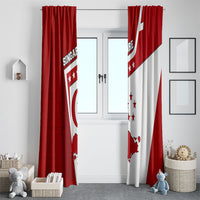 Singapore Merlion Window Curtain National Flag Day Patriotic Crescent Moon And Stars