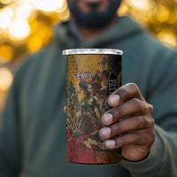 Benin Independence Day King Behanzin 4 in 1 Can Cooler Tumbler Dahomey Amazons National Motto