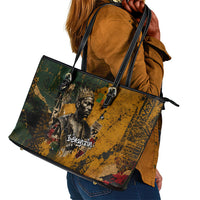 Benin Independence Day King Behanzin Leather Tote Bag Dahomey Amazons National Motto