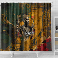 Benin Independence Day King Behanzin Shower Curtain Dahomey Amazons National Motto