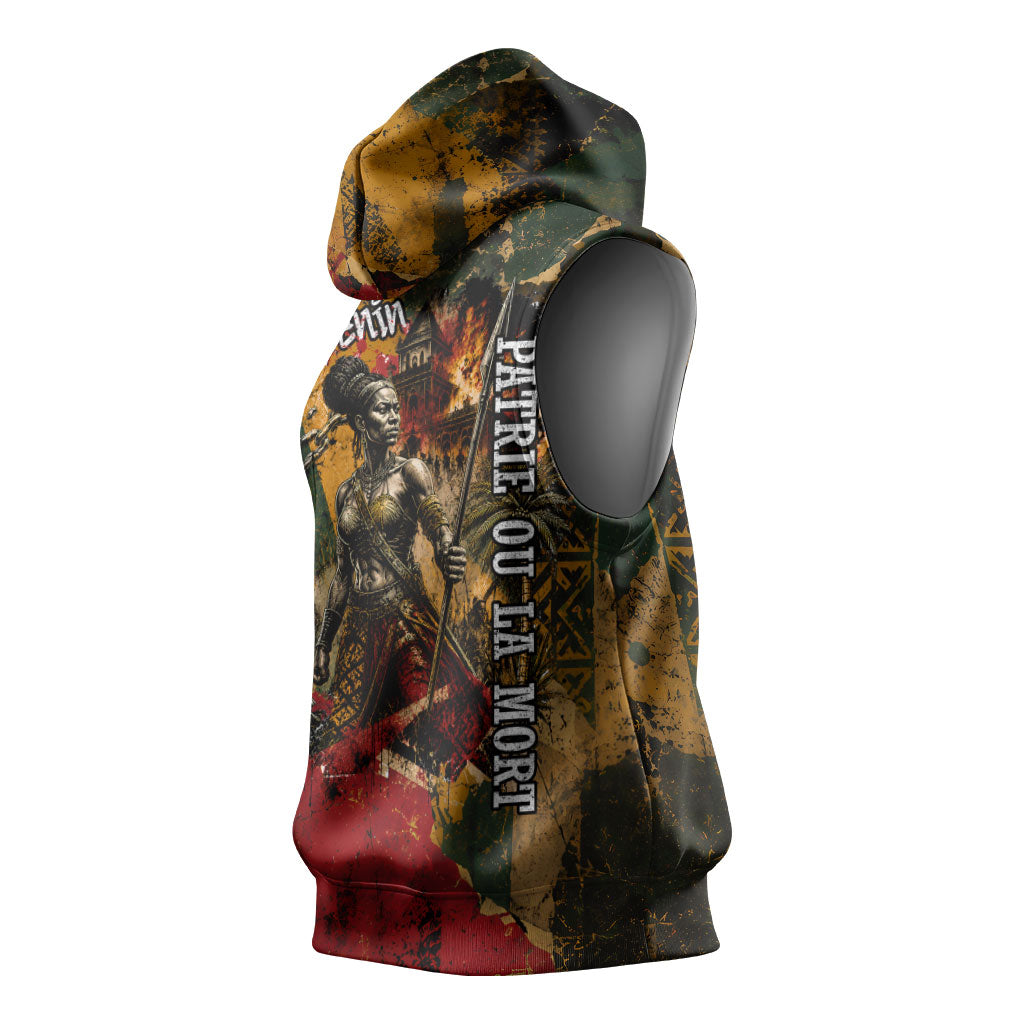 Benin Independence Day King Behanzin Sleeveless Hoodie Dahomey Amazons National Motto