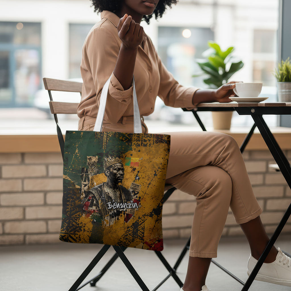 Benin Independence Day King Behanzin Tote Bag Dahomey Amazons National Motto