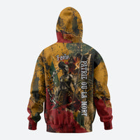 Benin Independence Day King Behanzin Zip Hoodie Dahomey Amazons National Motto
