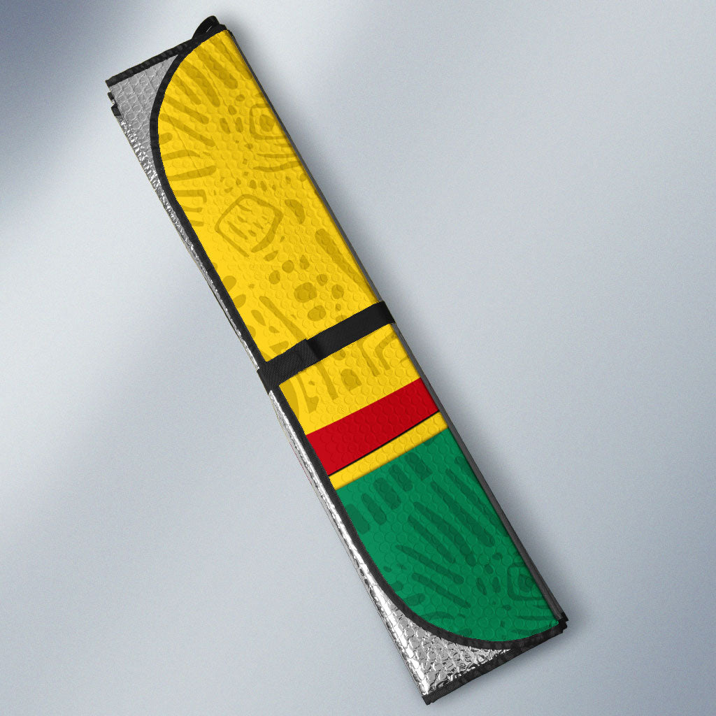 Benin Independence Day August 1 Auto Sun Shade Coat Of Arms Heritage Raised Fist Flag