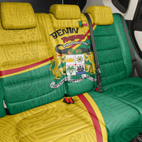 Benin Independence Day August 1 Back Car Seat Cover Coat Of Arms Heritage Raised Fist Flag