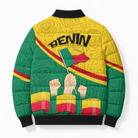 Benin Independence Day August 1 Bomber Puffer Jacket Coat Of Arms Heritage Raised Fist Flag