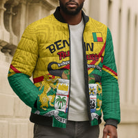 Benin Independence Day August 1 Bomber Puffer Jacket Coat Of Arms Heritage Raised Fist Flag