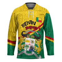 Benin Independence Day August 1 Hockey Jersey Coat Of Arms Heritage Raised Fist Flag