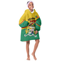 Benin Independence Day August 1 Kid Wearable Blanket Hoodie Coat Of Arms Heritage Raised Fist Flag