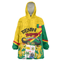 Benin Independence Day August 1 Kid Wearable Blanket Hoodie Coat Of Arms Heritage Raised Fist Flag