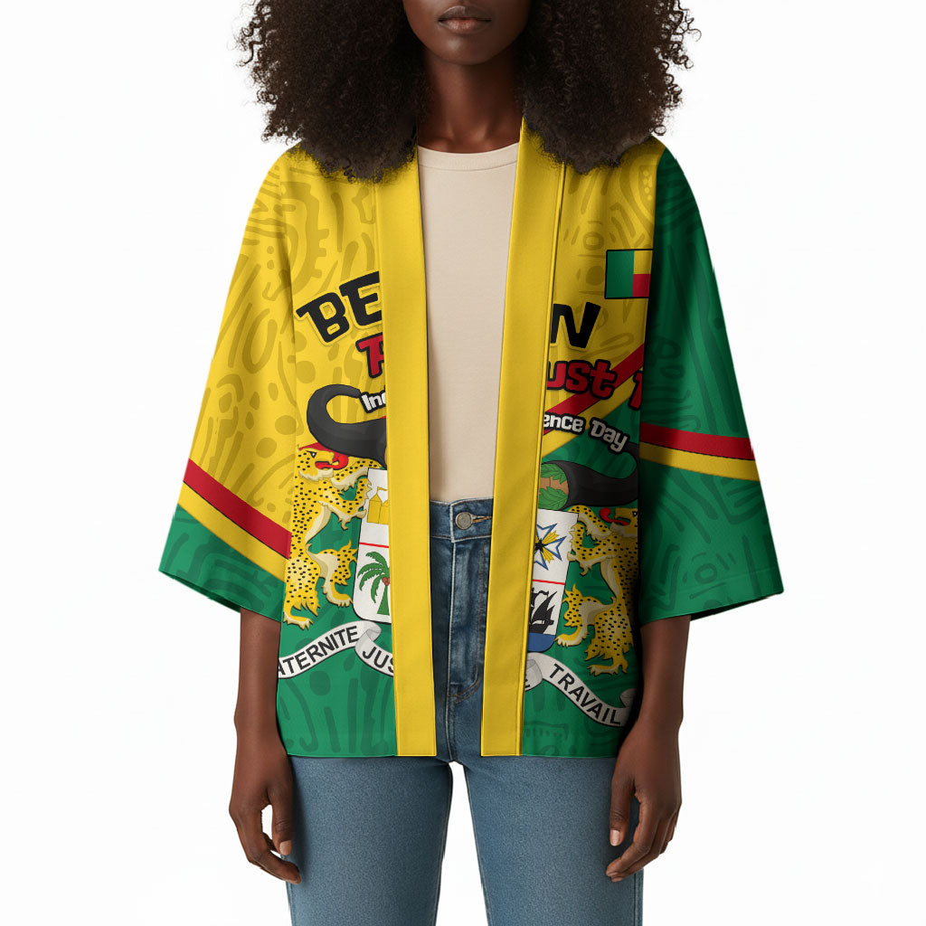 Benin Independence Day August 1 Kimono Coat Of Arms Heritage Raised Fist Flag