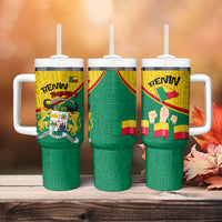 Benin Independence Day August 1 Tumbler With Handle Coat Of Arms Heritage Raised Fist Flag