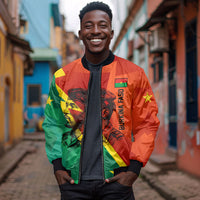 Burkina Faso Independence Day Thomas Sankara Bomber Jacket Revolution Heritage Broken Chains Graphic