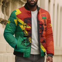 Burkina Faso Independence Day Thomas Sankara Bomber Puffer Jacket Revolution Heritage Broken Chains Graphic