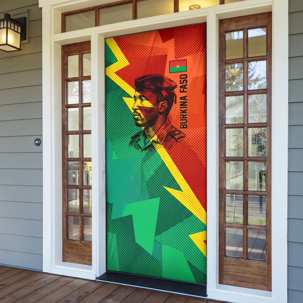 Burkina Faso Independence Day Thomas Sankara Door Cover Revolution Heritage Broken Chains Graphic