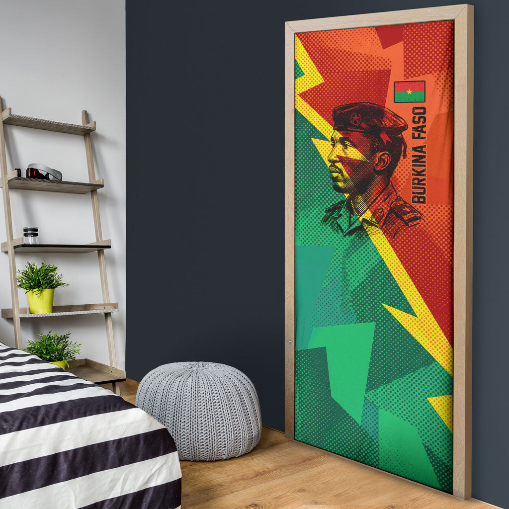 Burkina Faso Independence Day Thomas Sankara Door Cover Revolution Heritage Broken Chains Graphic