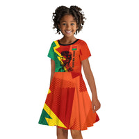 Burkina Faso Independence Day Thomas Sankara Kid Short Sleeve Dress Revolution Heritage Broken Chains Graphic