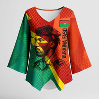 Burkina Faso Independence Day Thomas Sankara Kimono Sleeve Blouse Revolution Heritage Broken Chains Graphic